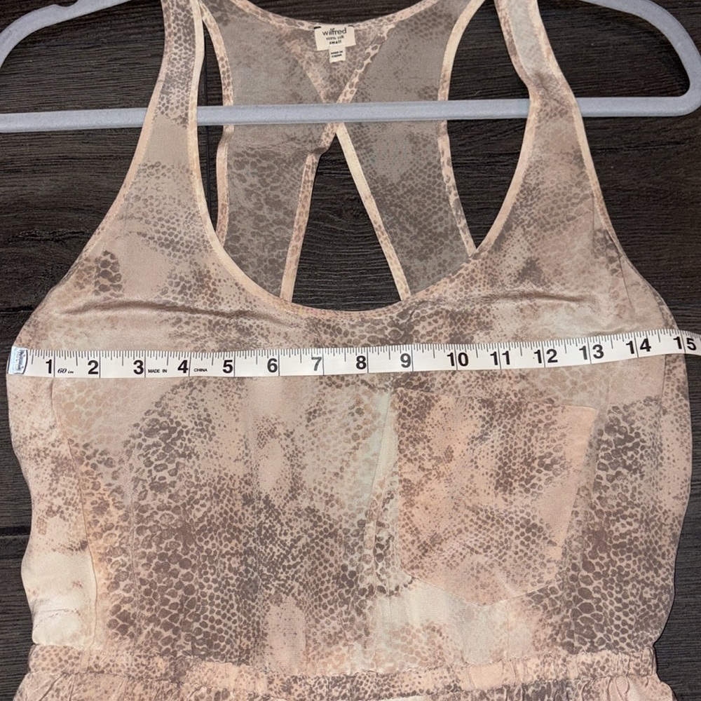 Aritzia Wilfred Silk Snakeskin Print Dress Size Small - Picture 10 of 12